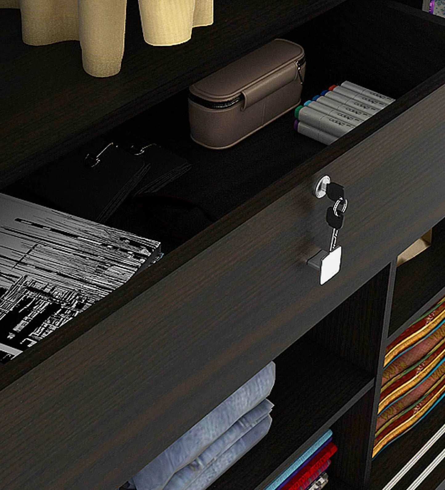 OmkarWood "Maple Luxe" Premium Sliding Wardrobe