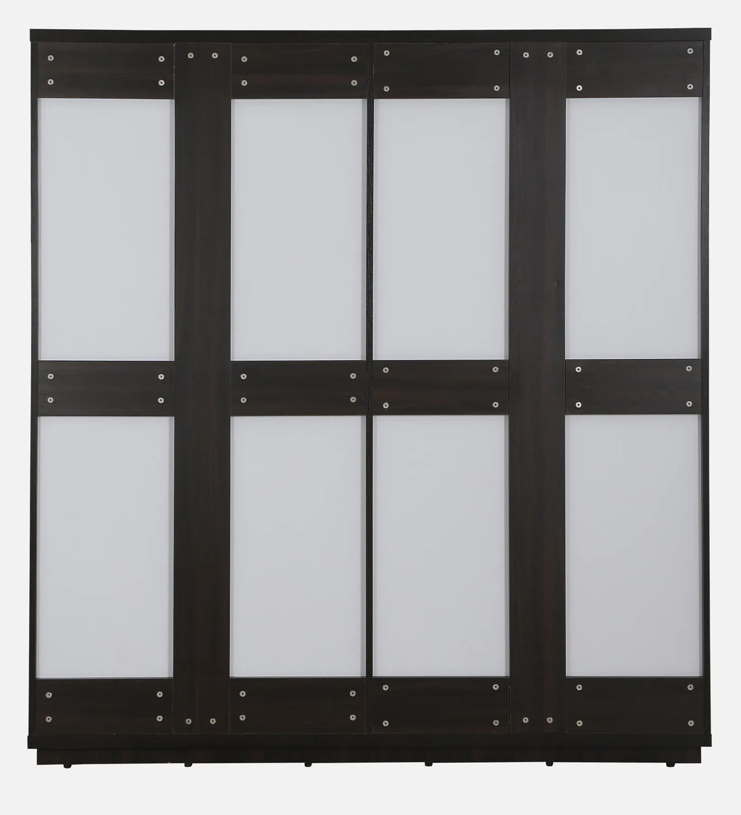 OmkarWood AuraMax Sliding Door Wardrobe – Basalt Grey High Gloss Finish
