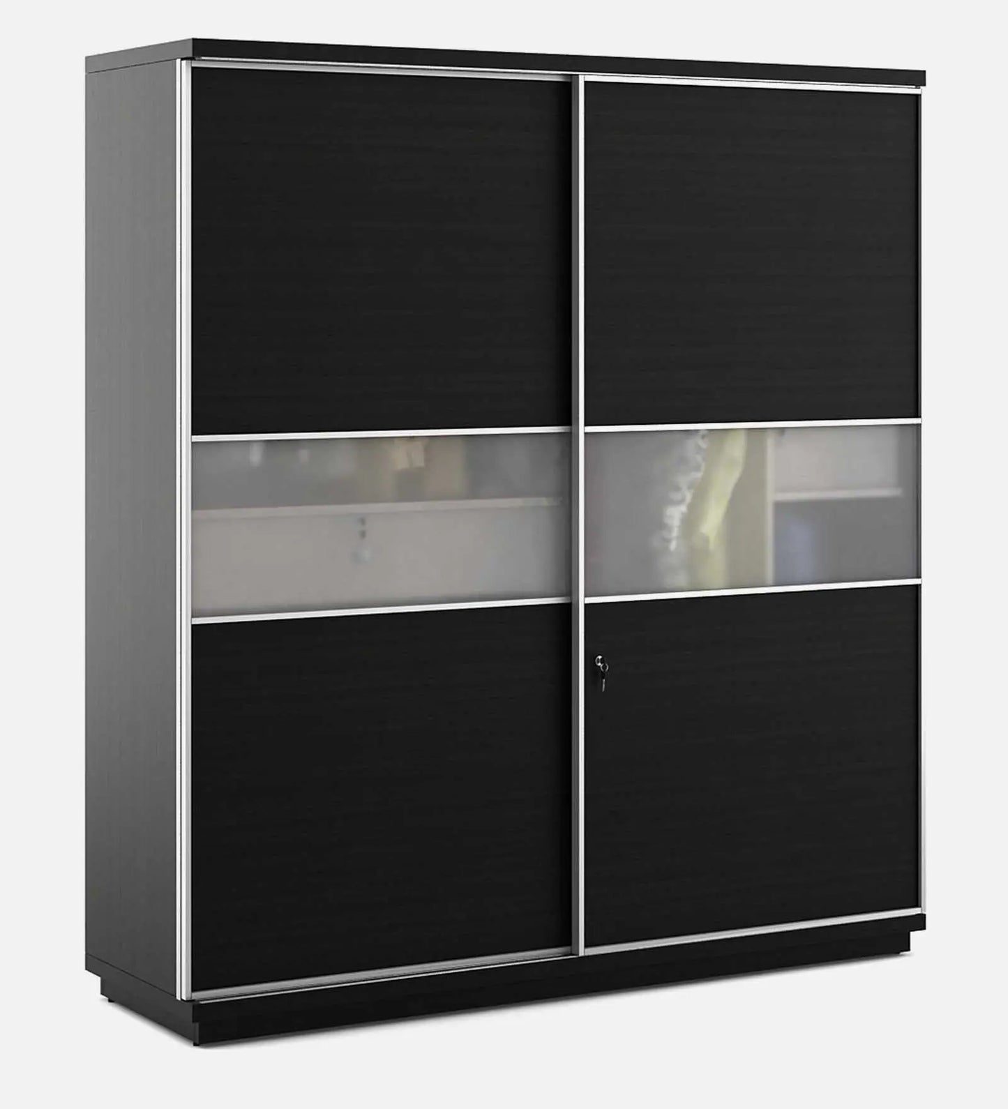 Omkarwood Zenix Premium Sliding Door Wardrobe – Wenge Melamine Finish
