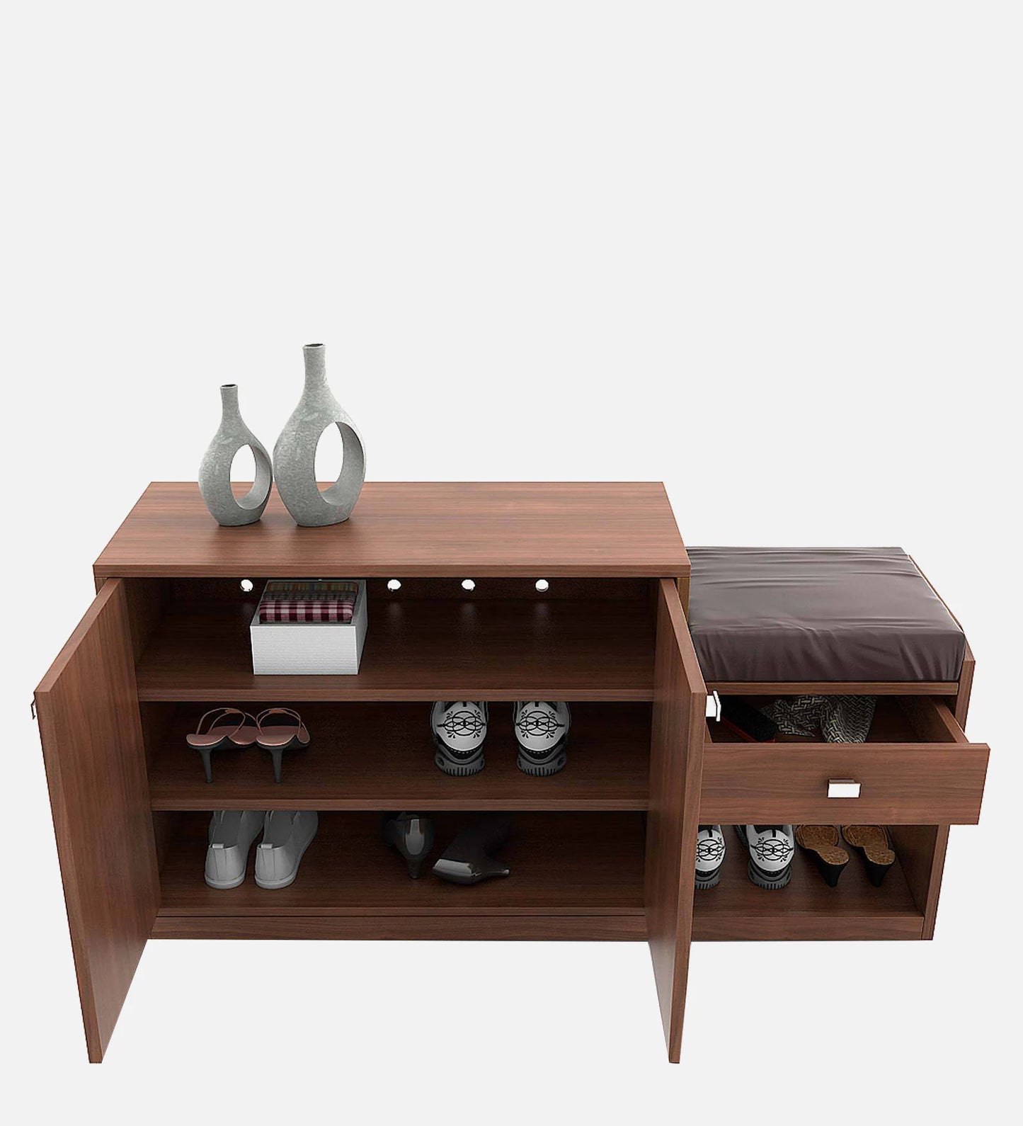 Elmora Entryway Premium Enginneredwood Shoe Cabinet & Bench