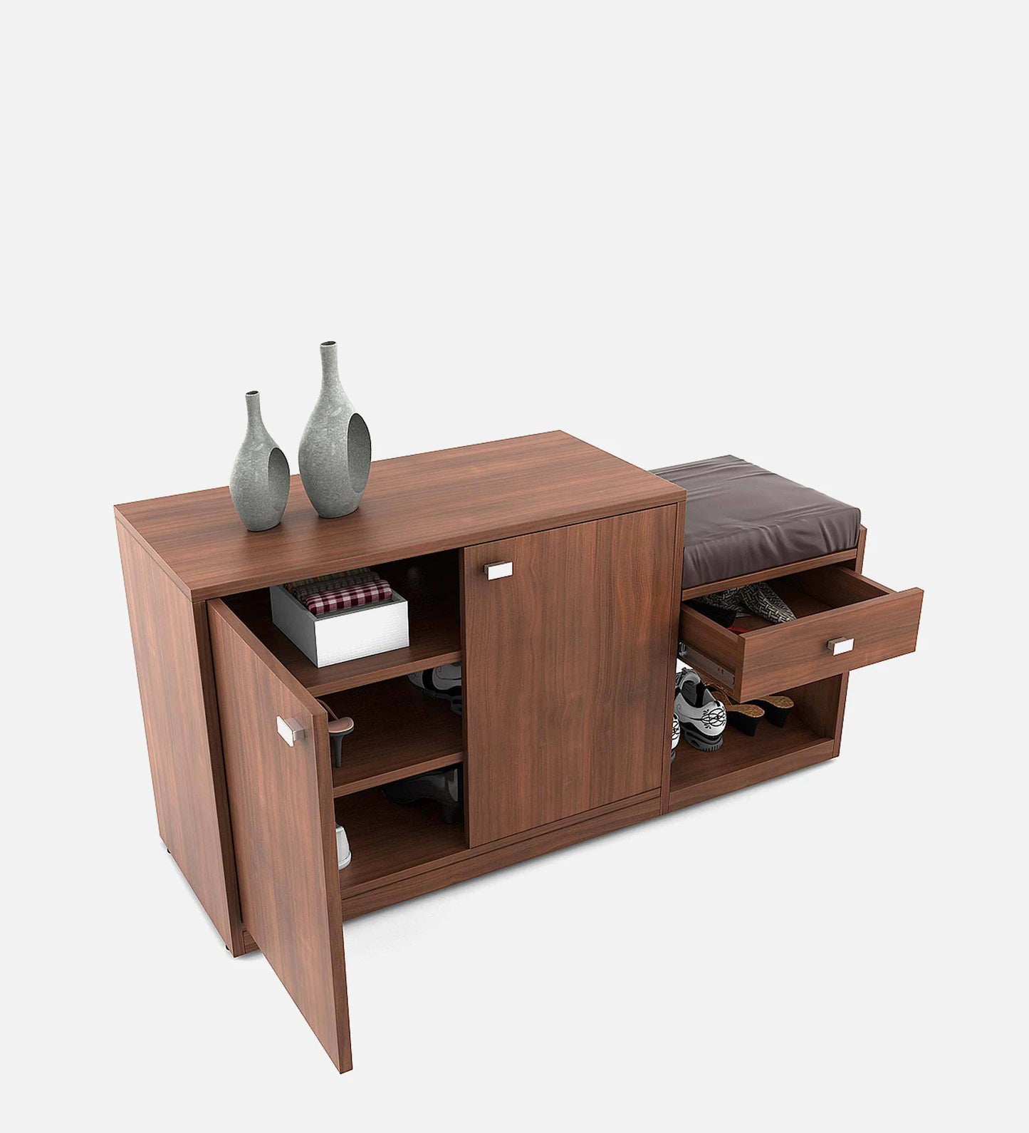 Elmora Entryway Premium Enginneredwood Shoe Cabinet & Bench