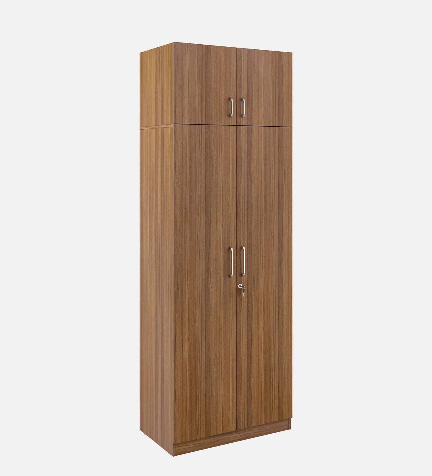 Omkarwood Lotus 2-Door Wardrobe with Loft & Drawer – Exotic Teak Finish