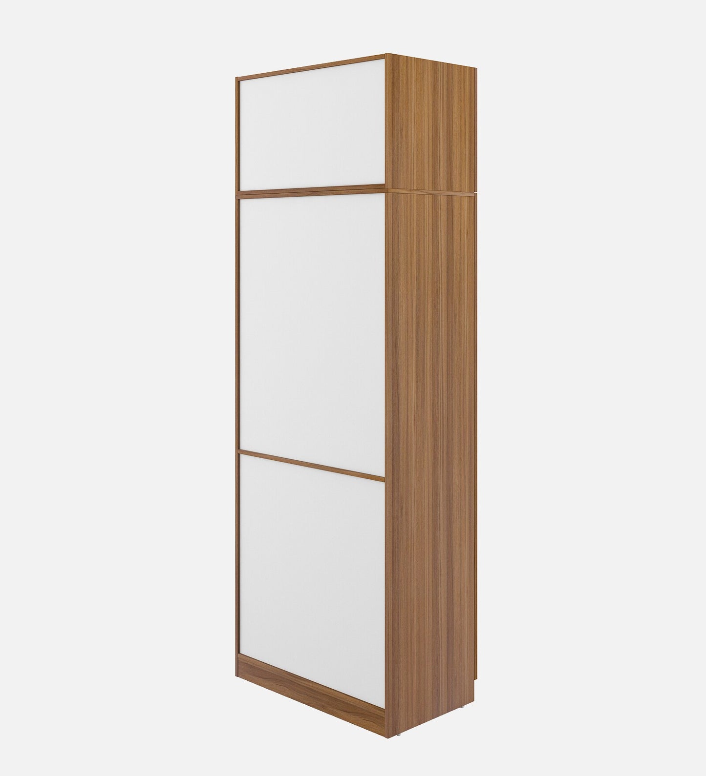 Omkarwood Lotus 2-Door Wardrobe with Loft & Drawer – Exotic Teak Finish