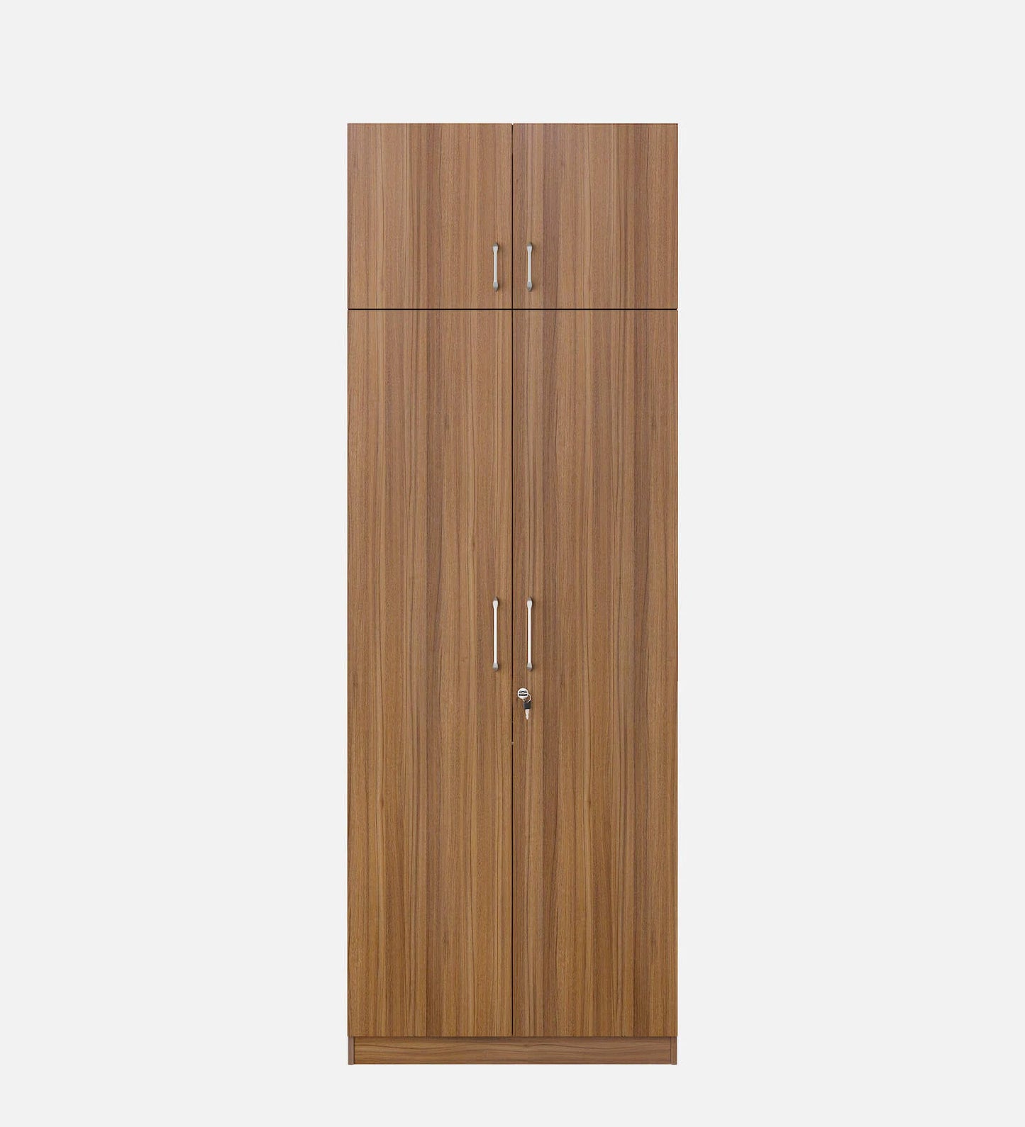 Omkarwood Lotus 2-Door Wardrobe with Loft & Drawer – Exotic Teak Finish