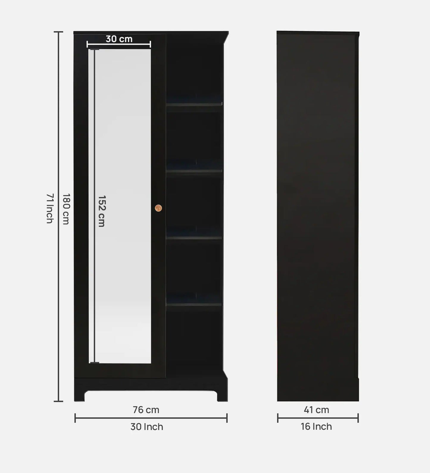 OmkarWood Noir Dressing Unit