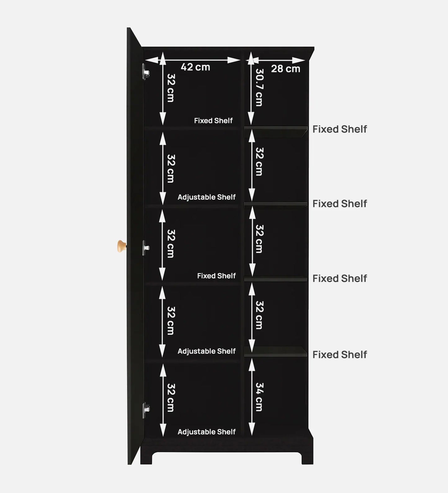 OmkarWood Noir Dressing Unit