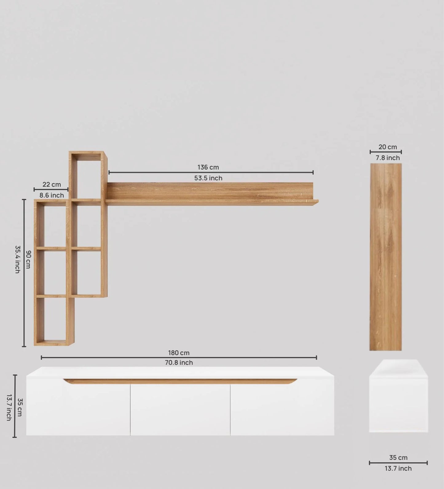The Luxora Premium Engineered Wood TV Unit
