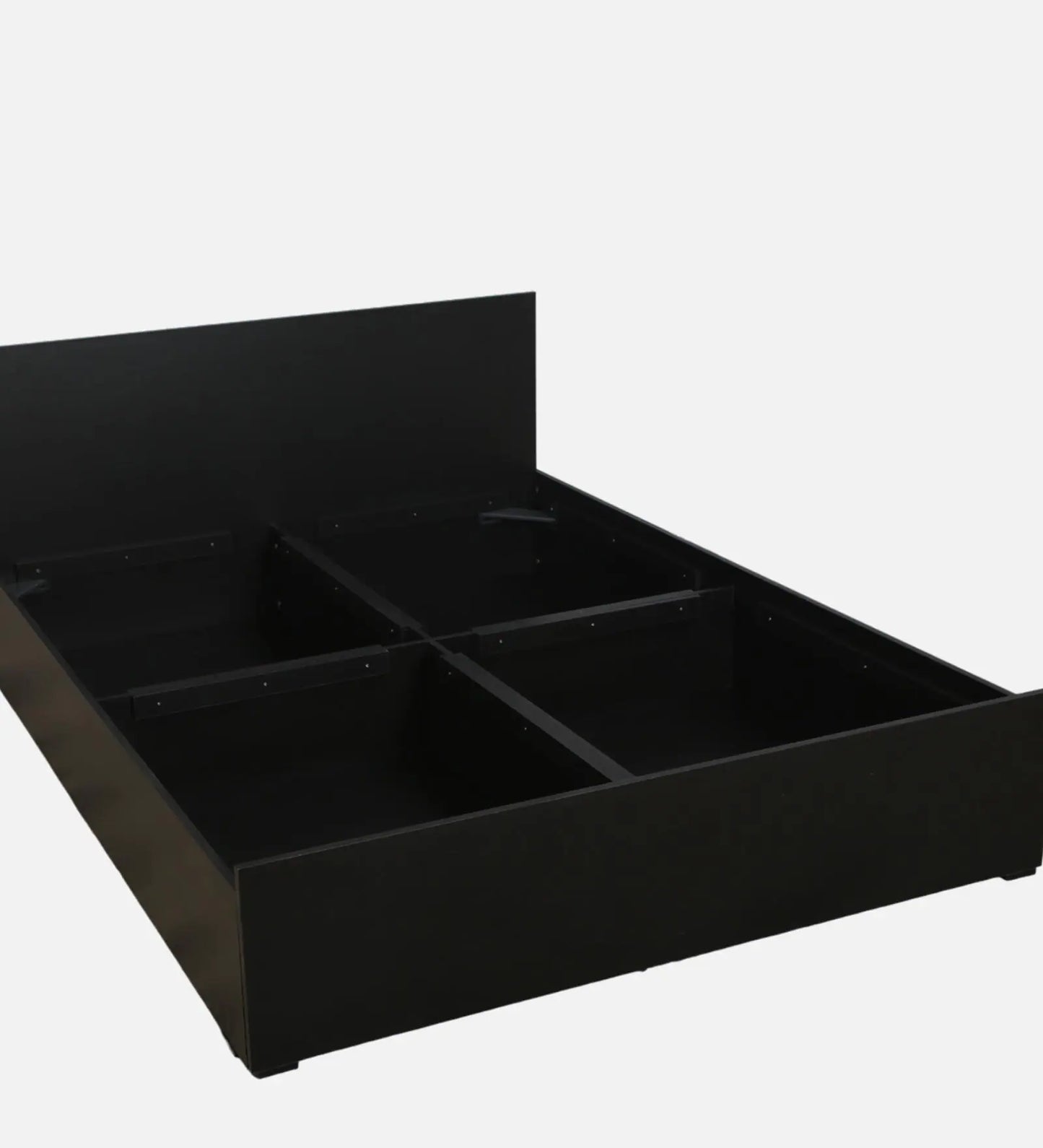 LuxeWood Platform Bed Queen Size with Box Storage