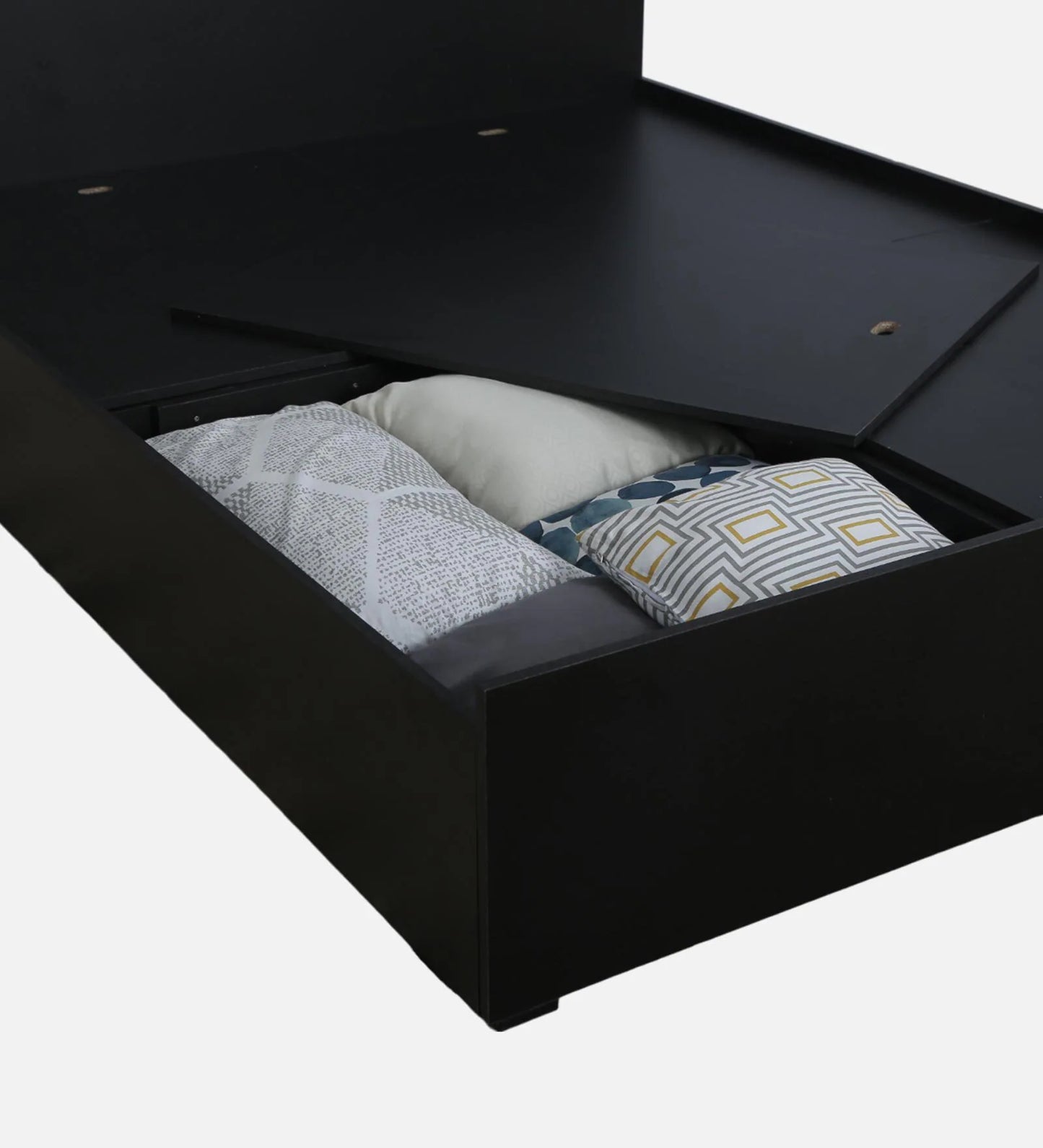 LuxeWood Platform Bed Queen Size with Box Storage