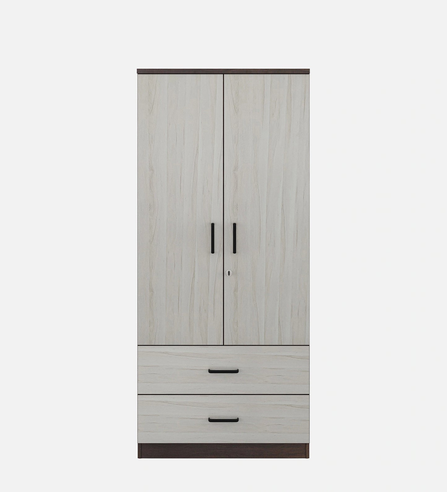 Omkarwood Rillo Premium 2-Door Engineered Wood Wardrobe with Drawer Storage