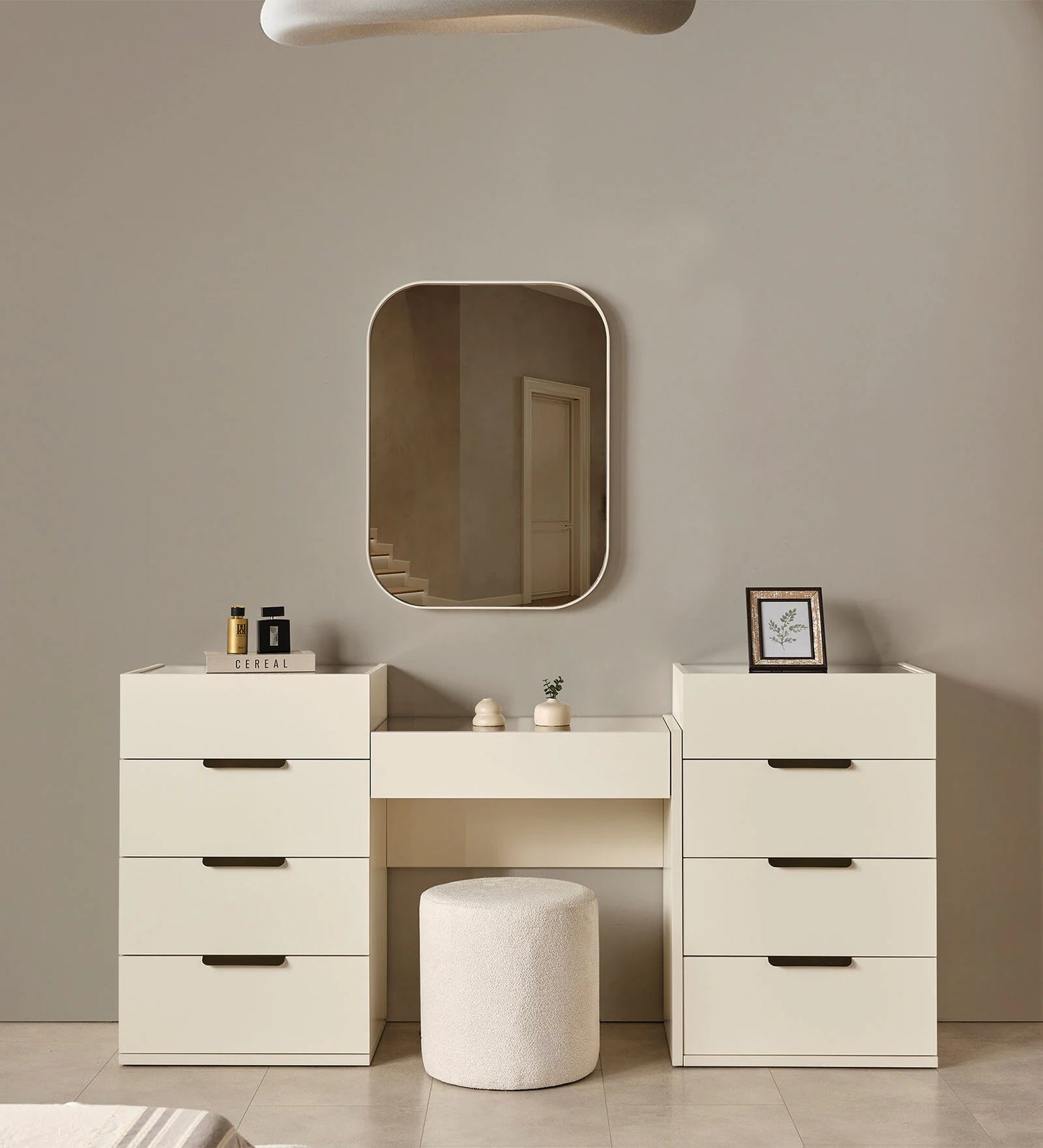 Omkarwood “Ivory Grace” Dressing Cabinet