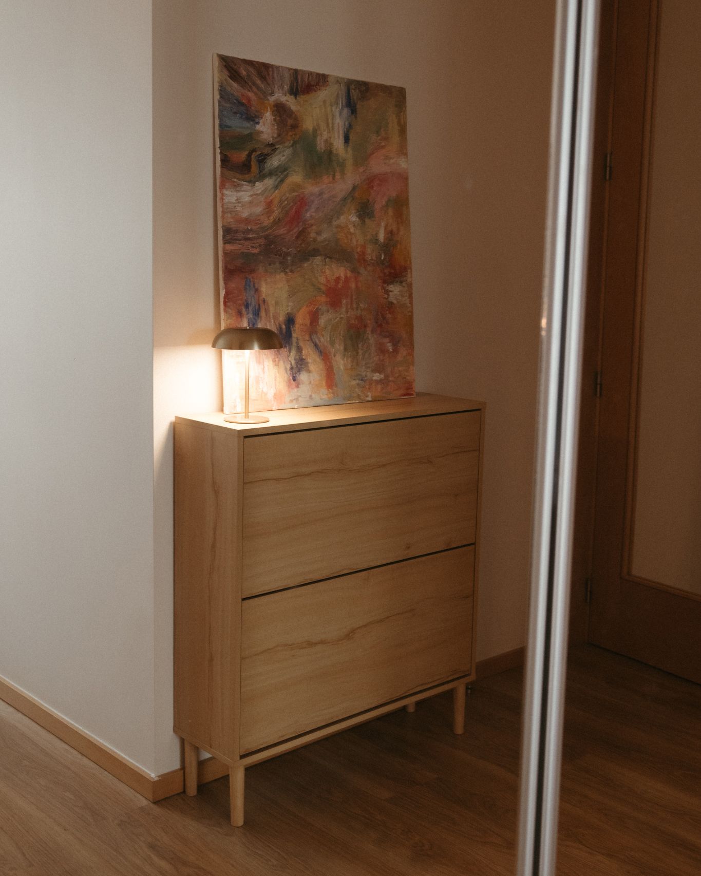 OmkarWood Solace Premium Engineered Wood Shoe Cabinet