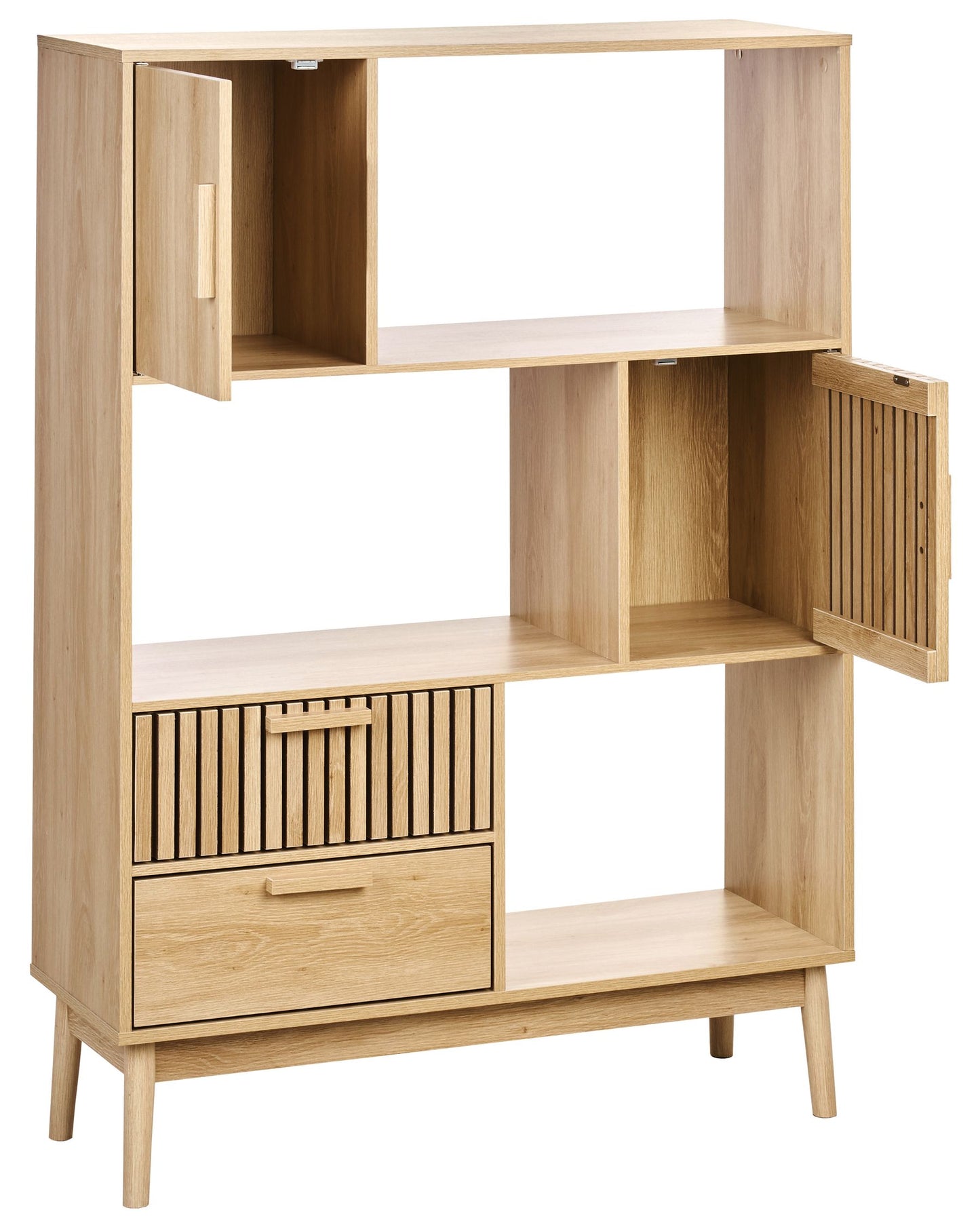 OmkarWood “Elora” Premium Engineered Wood Shelving Unit
