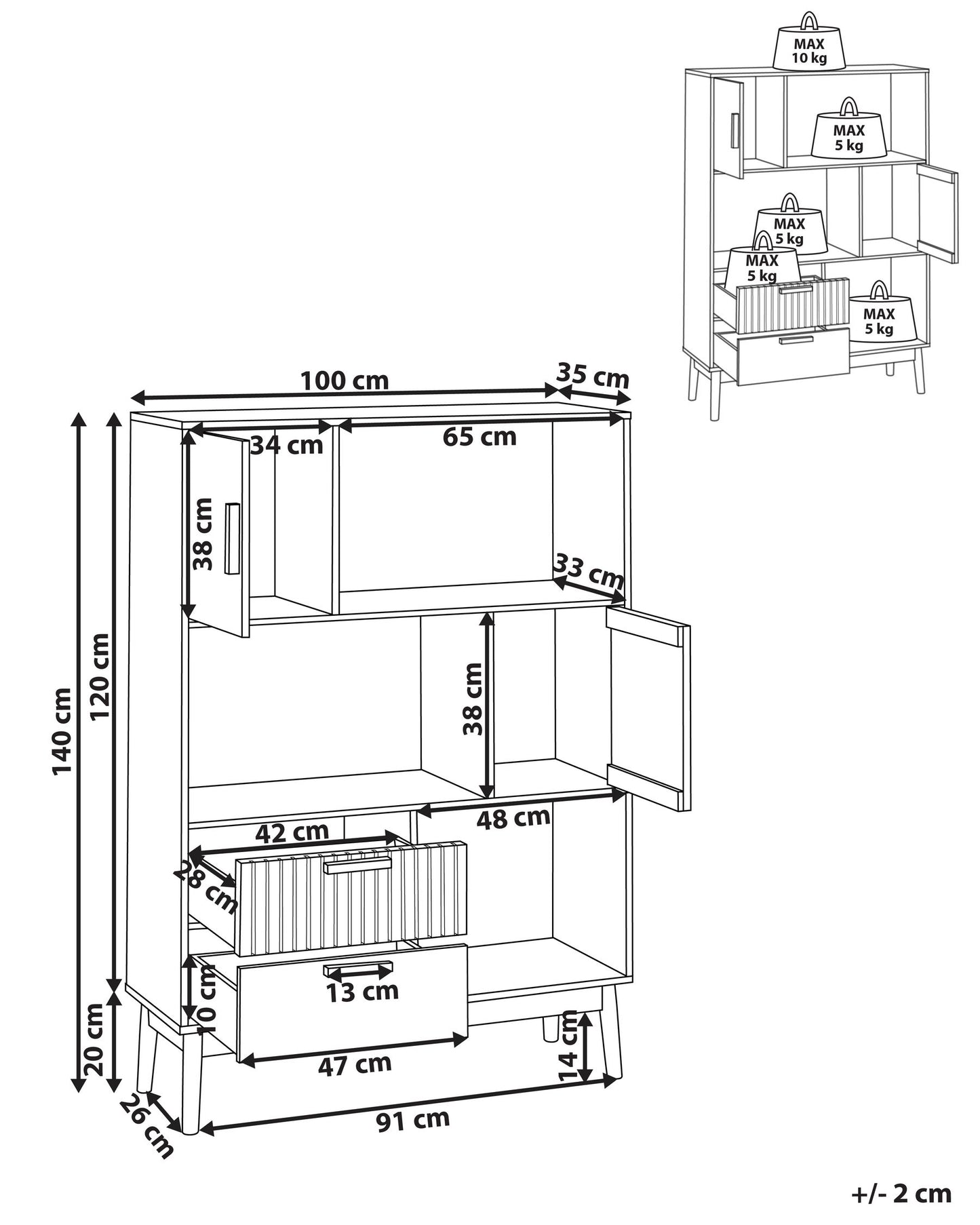 OmkarWood “Elora” Premium Engineered Wood Shelving Unit