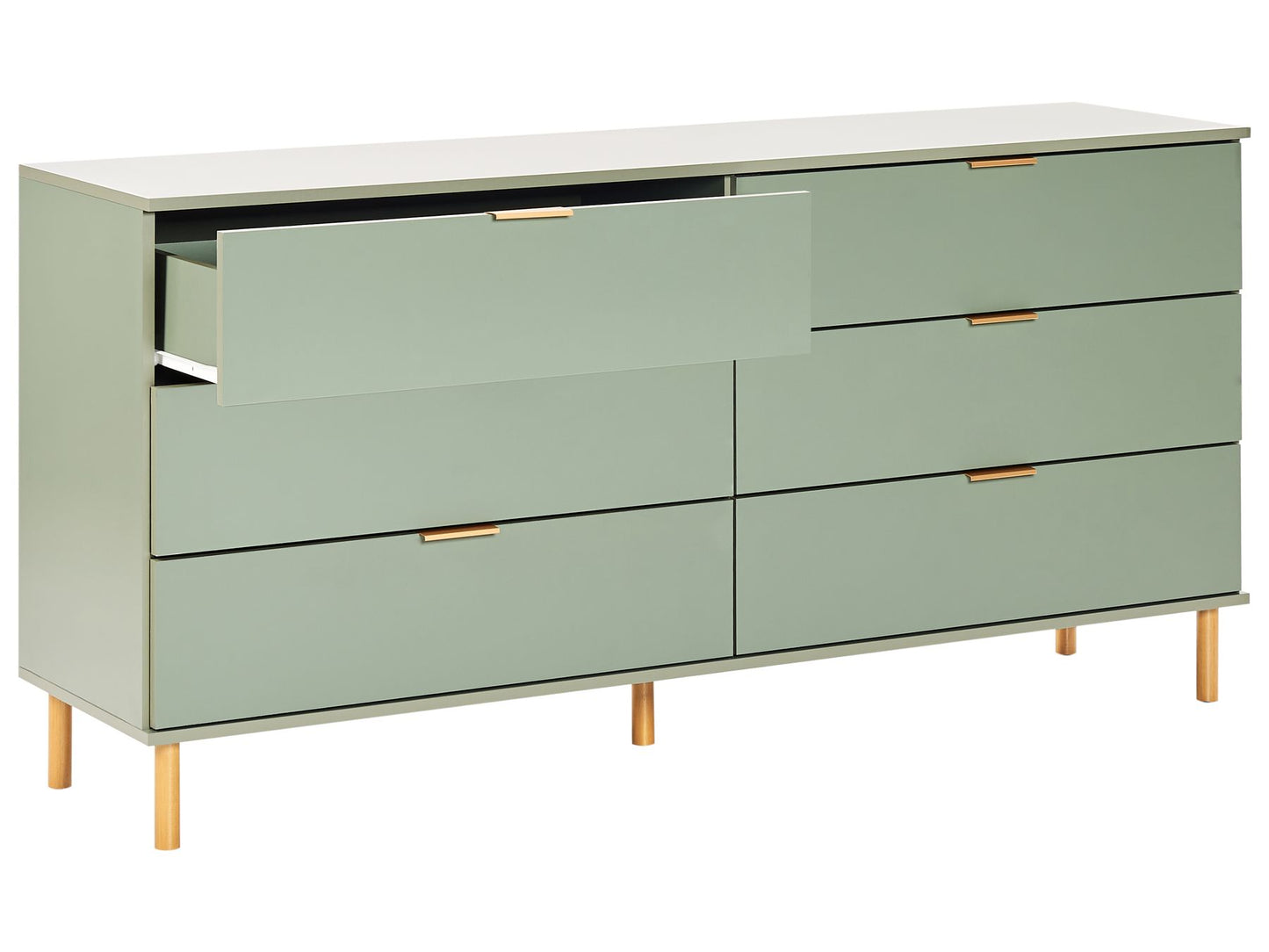 Sage Luxe 6-Drawer Sideboard by OmkarWood Furniture