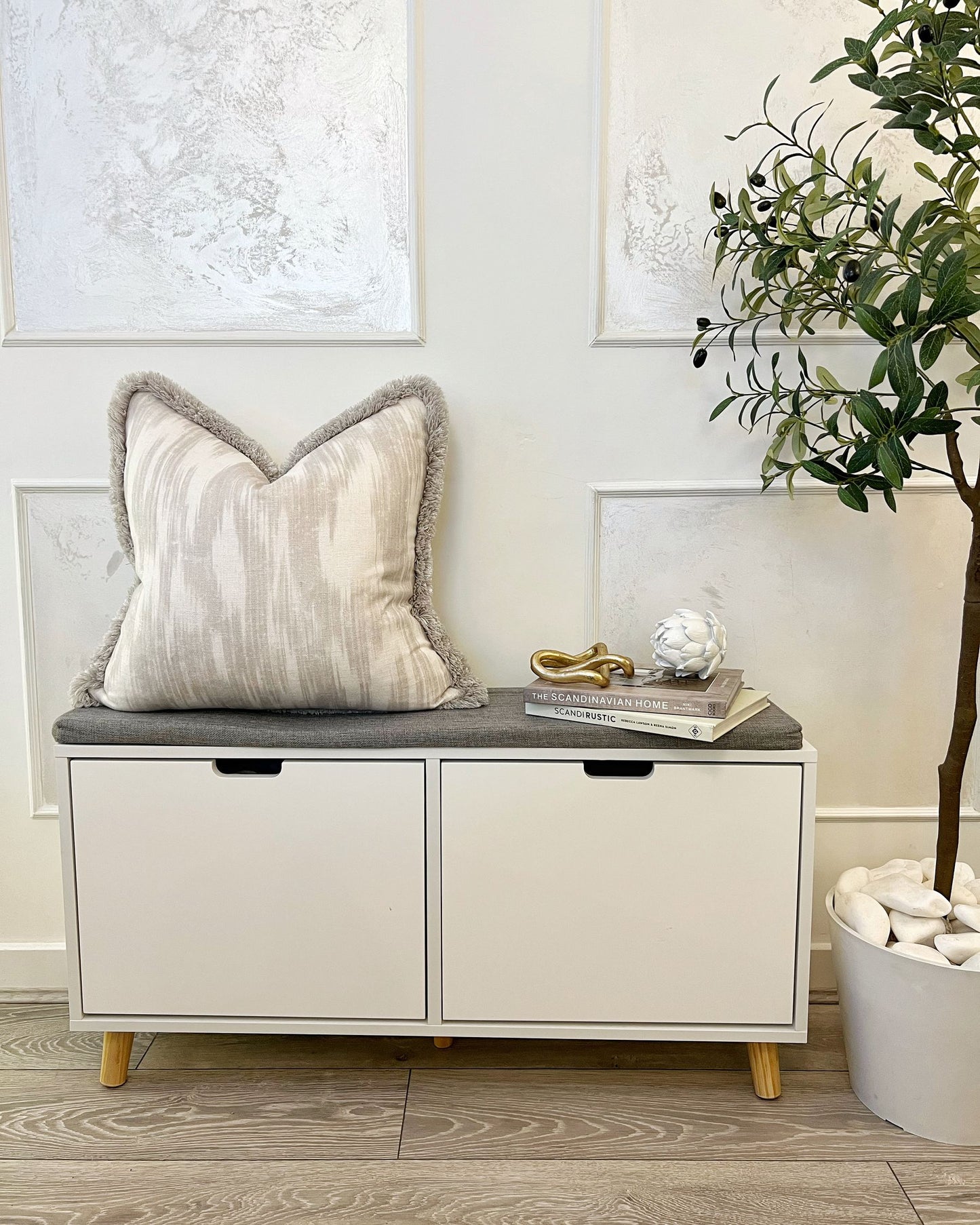 Omkarwood LuxeSit Shoe Rack & Bench