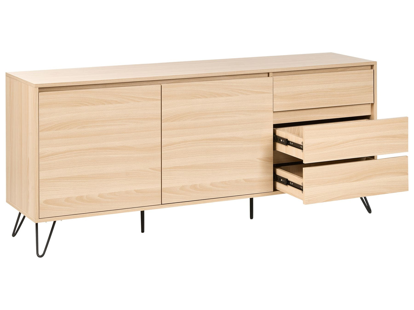 OmkarWood “Nordic Elegance” Premium Engineered Wood Sideboard Cabinet