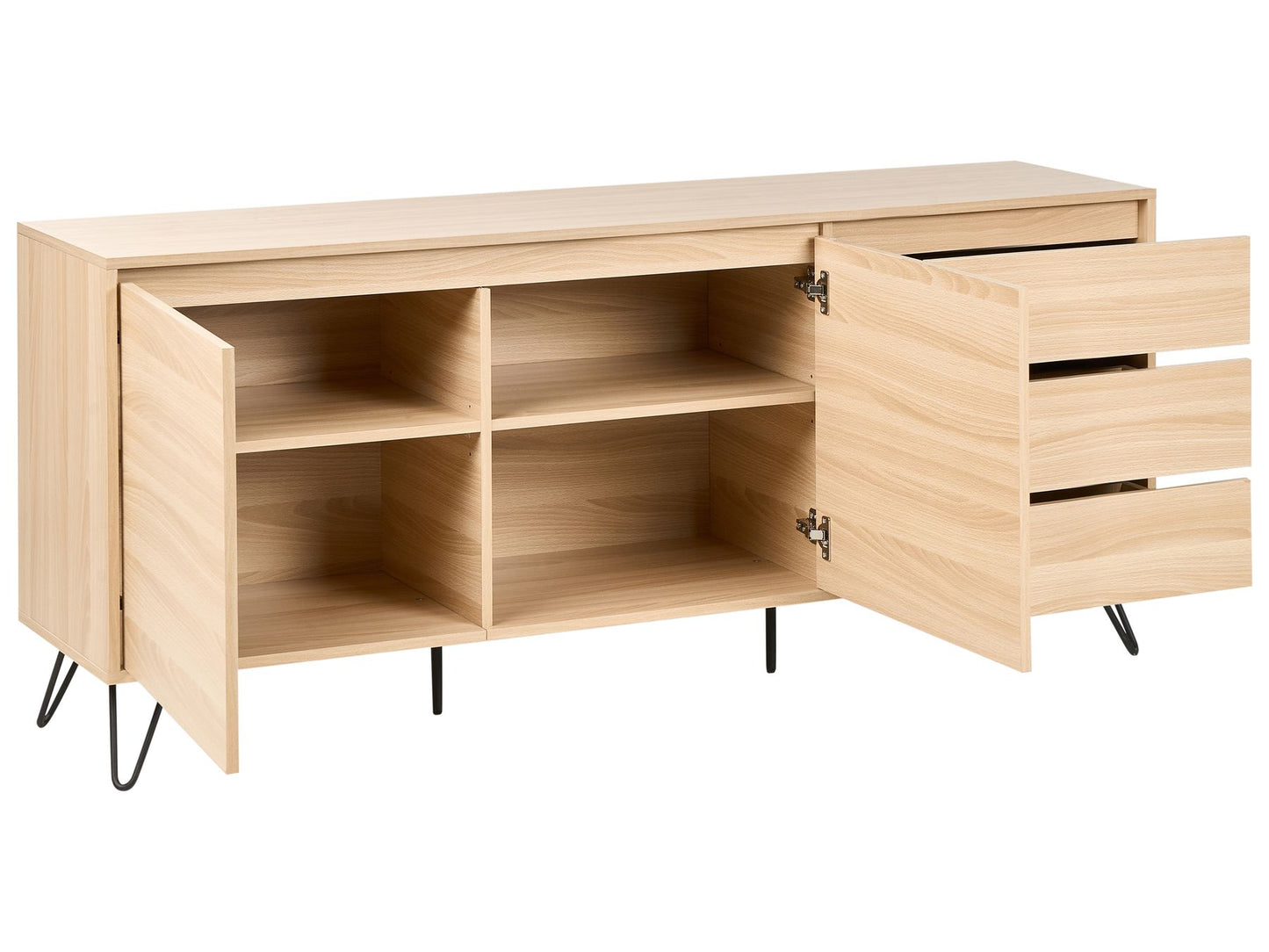 OmkarWood “Nordic Elegance” Premium Engineered Wood Sideboard Cabinet