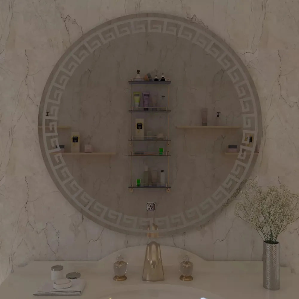 LED Backlit Round Vanity Mirror with Touch Control