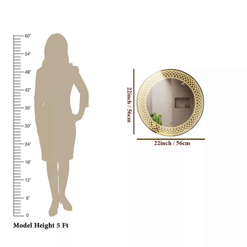Modern Designed LED Round Bathroom Mirror