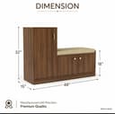 Entryway Shoe Storage Cabinet with Cushioned Seat 5