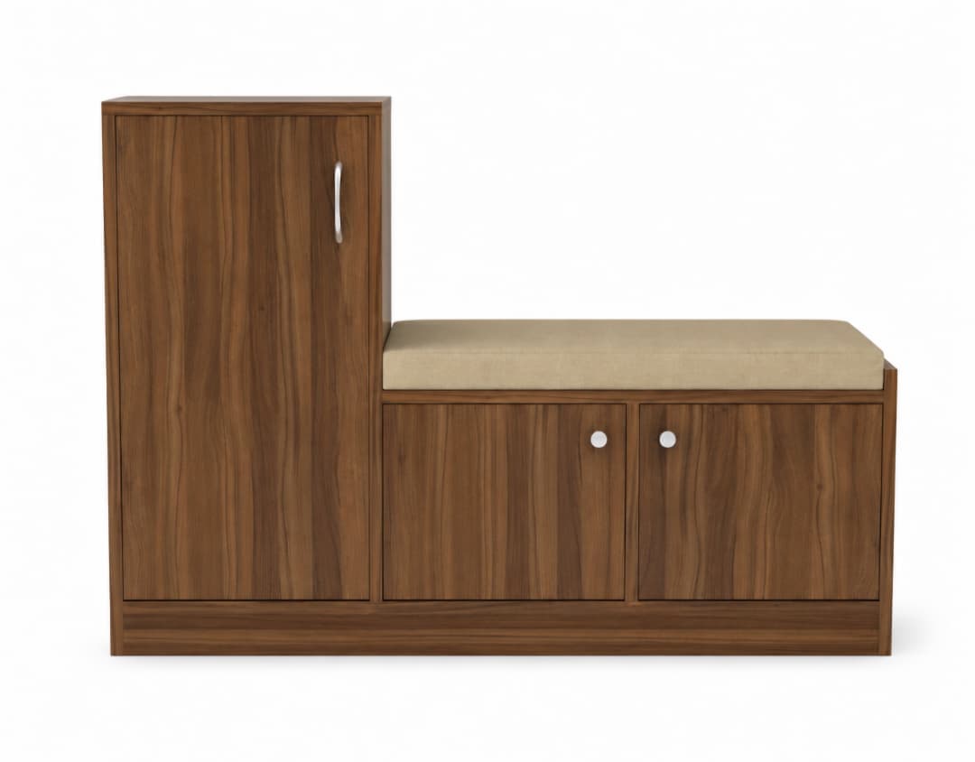 Entryway Shoe Storage Cabinet with Cushioned Seat