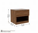 Aqua Modern Bedroom Side Table with Drawer 6