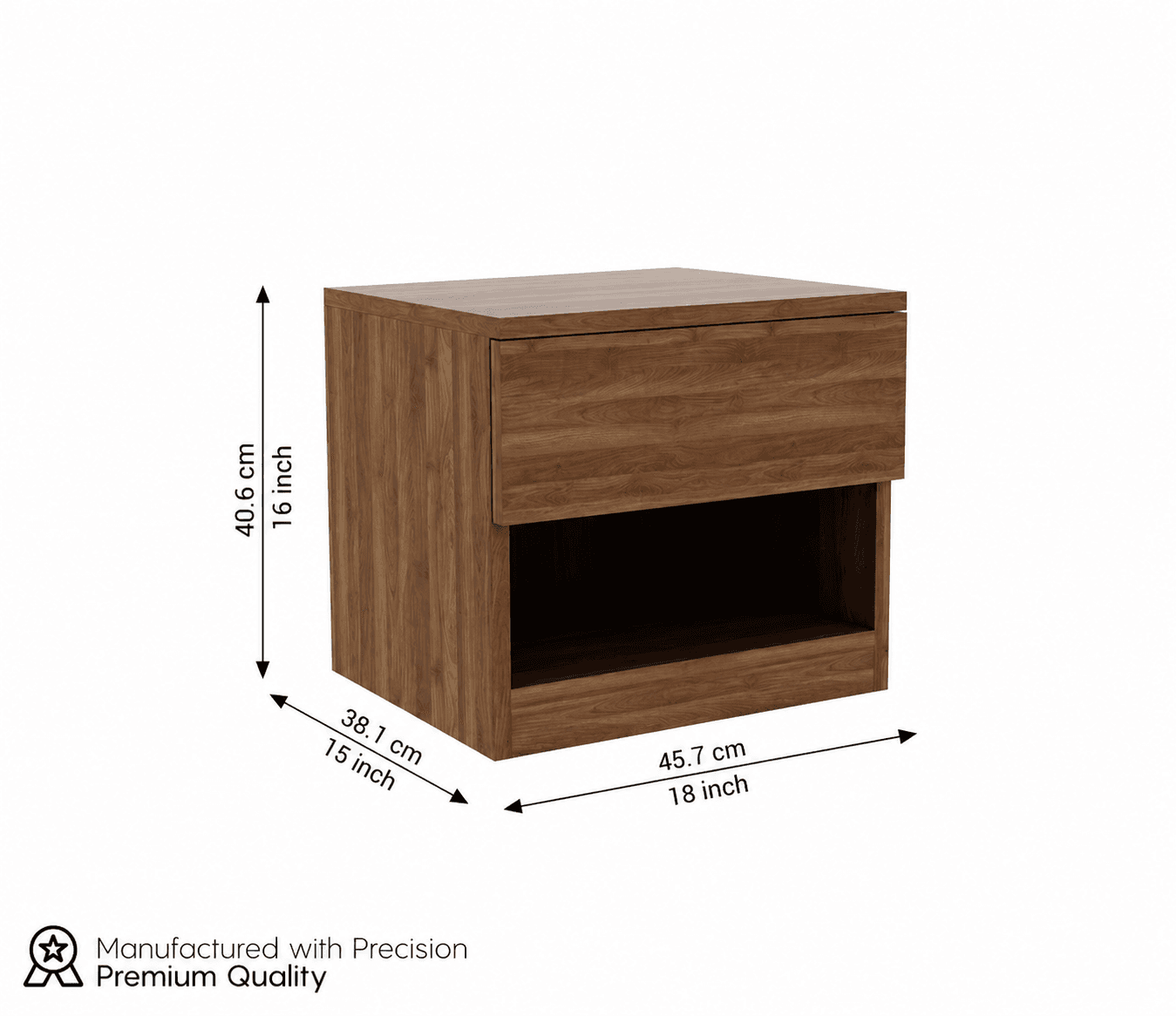 Aqua Modern Bedroom Side Table with Drawer