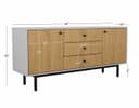 Premium Modern Sideboard Cabinet with Santana Textured Finish & Metal Base (Engineered Wood) 8