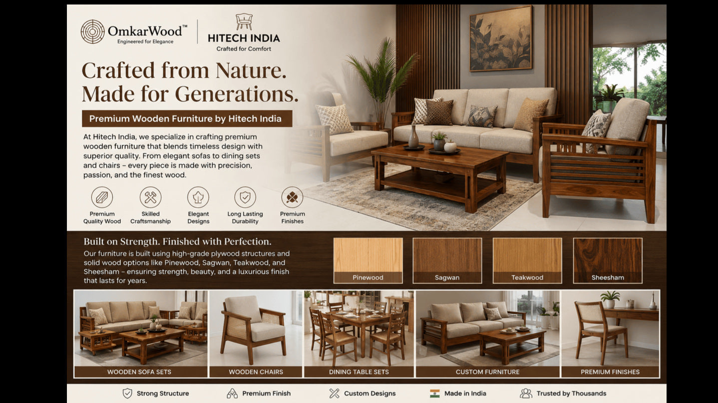 Premium Wooden Furniture: Why Hitech India by OmkarWood is Your Ultimate Home Destination