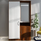 Small Wardrobe cum Dresser | Walnut and Frosty White Without Mirror