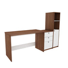 OmkarWood™ NovaSmart Study Desk with Bookshelf and Storage Drawers