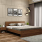 Elegance King Size Bed in Premium Engineered Wood (Walnut Finish, No Storage)