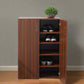 Walnut Elegance Shoe Cabinet