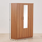 Aristo 3-Door Wardrobe with Mirror & Shelves