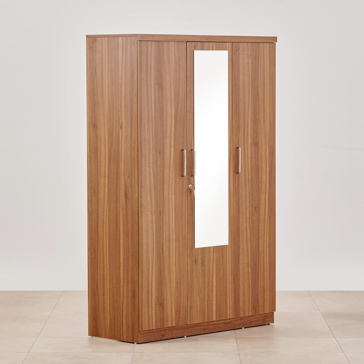 Aristo 3-Door Wardrobe with Mirror & Shelves