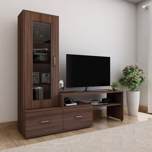 OmkarWood Verona Premium Engineered Wood TV Unit