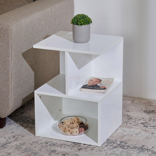 Omkarwood Nova Z-Shelf End Table