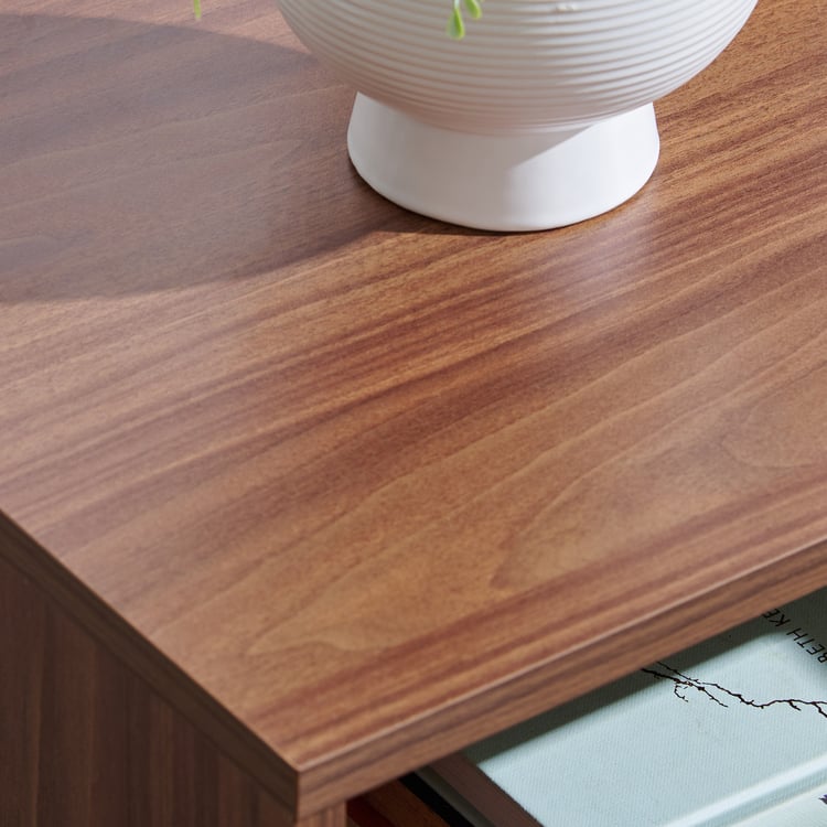 Nova Exotic Teak Bedside Table with Drawer & Open Shelf