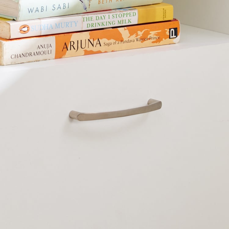 Nova White Bedside Table with Drawer & Open Shelf