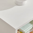 Nova White Bedside Table with Drawer & Open Shelf