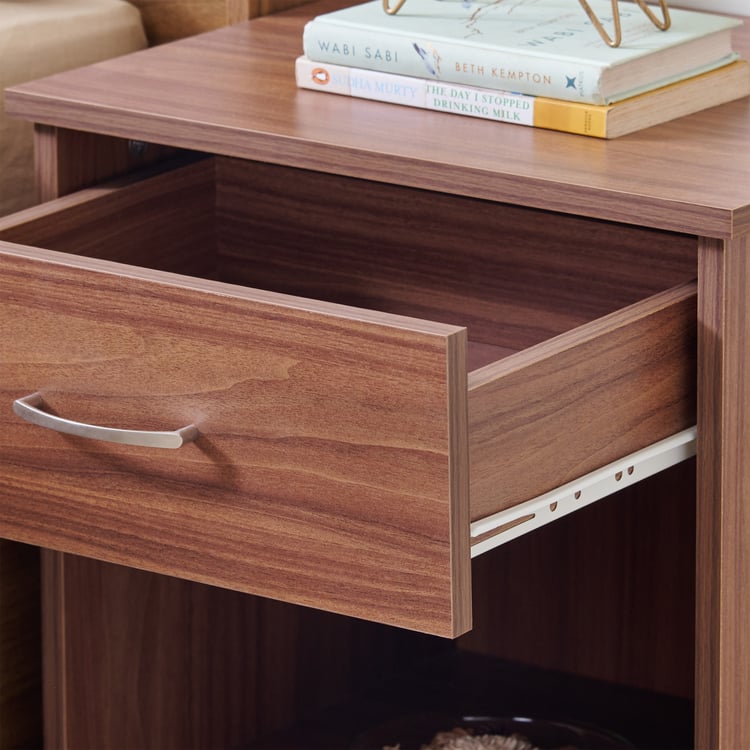 Astra Bedside Table with Drawer & Open Storage