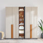 Modena 4-Door Wardrobe with Mirror & Leather-Finish Handles