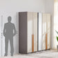 Modena 4-Door Wardrobe with Mirror & Leather-Finish Handles
