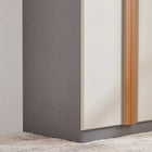 Modena 4-Door Wardrobe with Mirror & Leather-Finish Handles