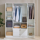 Astoria White 4-Door Wardrobe with Mirror & Drawer Storage