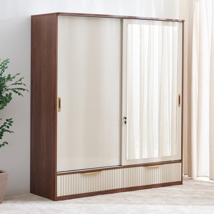Lustra Sliding Wardrobe with Mirror & Drawer