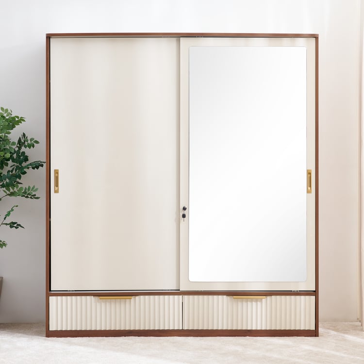 Lustra Sliding Wardrobe with Mirror & Drawer