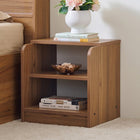 Linea Bedside Table with Open Shelves