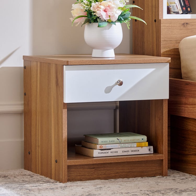 Orion Bedside Table with Drawer & Open Shelf